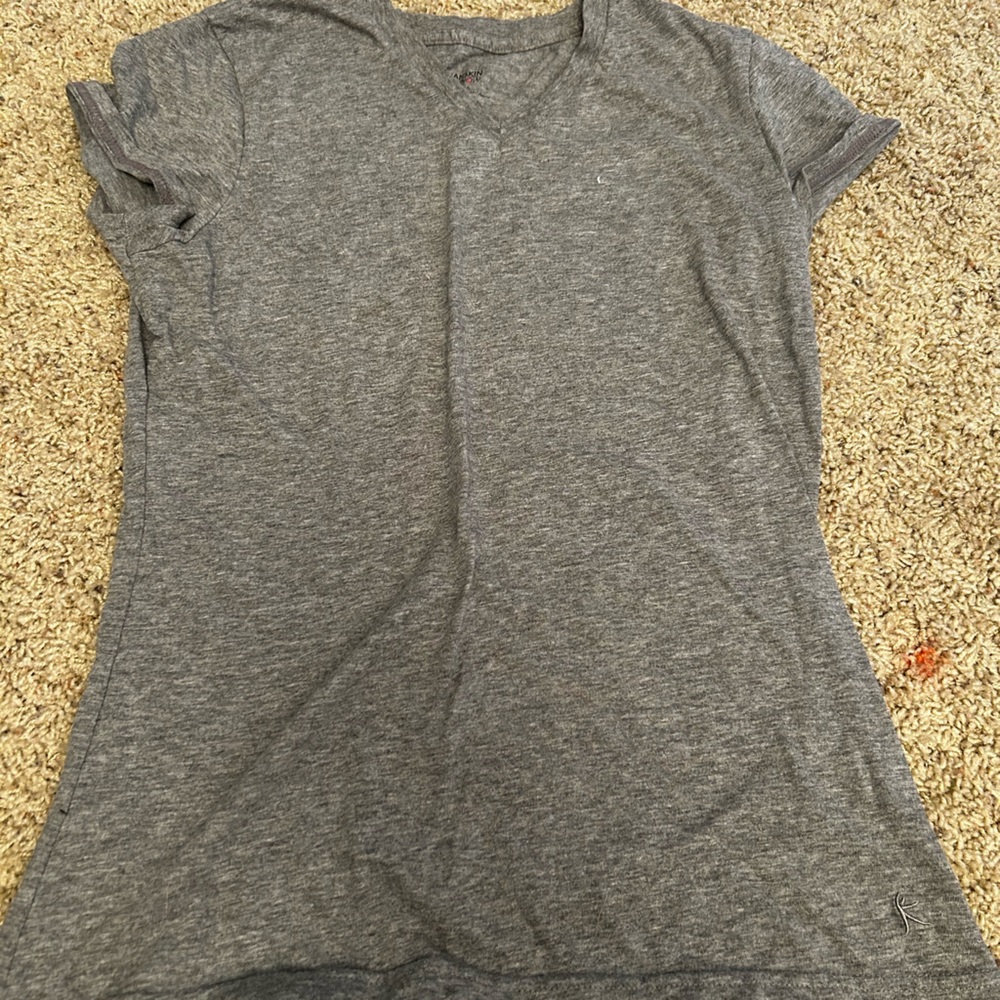Kids Danskin Now Gray Short Sleeve T Shirt